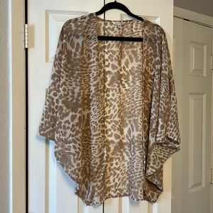 Animal print kimono
